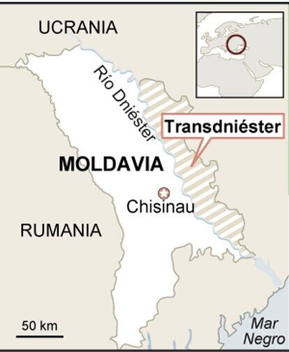 Mapa de Transnistria.