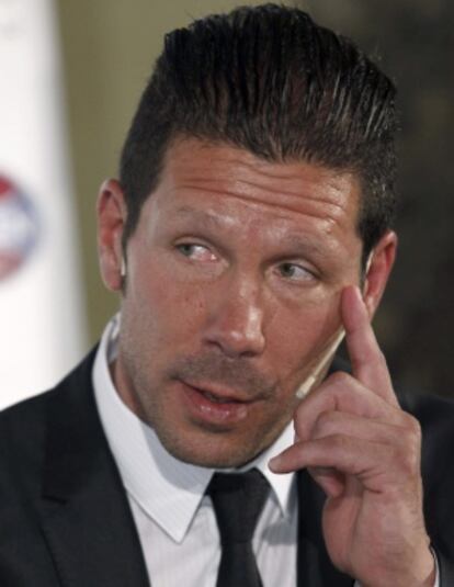 Simeone, técnico del Atlético.