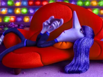 A still shot from 'Inside Out 2' with the Ennui