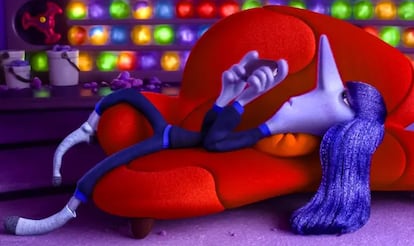 A still shot from 'Inside Out 2' with the Ennui