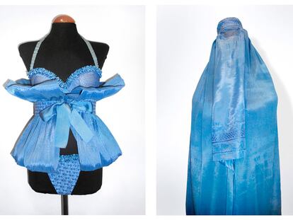 Lencería hecha con burkas