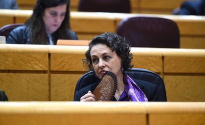 La ministra de Trabajo, Magdalena Valerio, este martes en el Senado.