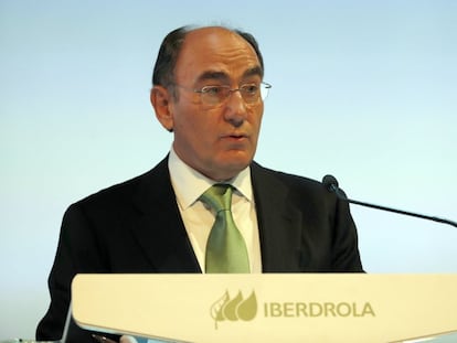 El presidente de Iberdrola, Ignacio Sánchez Galán, en abril.
