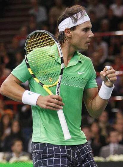 Rafa Nadal, en el partido ante Tsonga.