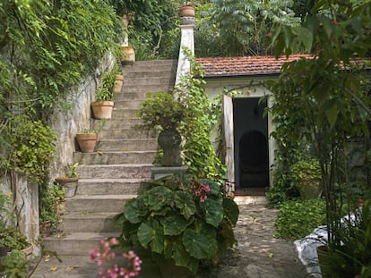 Un rincón del jardín de Umberto Pasti en Tánger