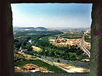 Una vista del Ebro a su paso por San Vicente de la Sonsierra.