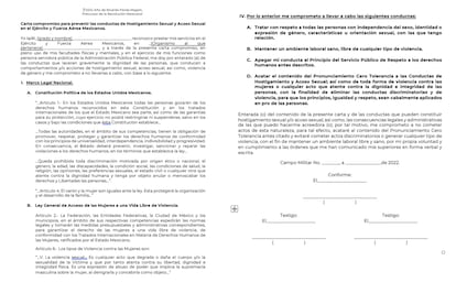 responsabilidades que deben firmar los integrantes de nuevo ingreso