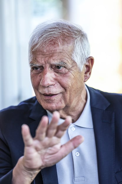 Josep Borrell, during his interview with EL PAÍS.

