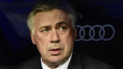 Ancelotti, en el partido contra el Barça.