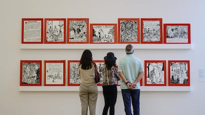 Exposición del artista David Medalla en el Museo Tamayo, en Ciudad de México, el 18 de noviembre de 2024.