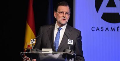 Mariano Rajoy este martes en la Casa de América.