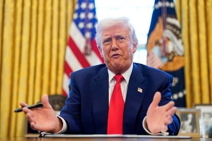 Donald Trump en la Casa Blanca, el 9 de abril.
