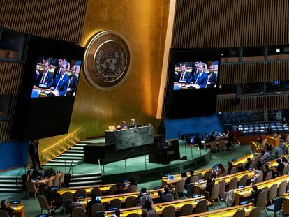 La Asamblea General de las Naciones Unidas en la sede de la ONU en Nueva York (EE UU), el 23 de mayo de 2024.