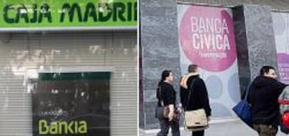 Sucursales de Bankia y Banca Cívica