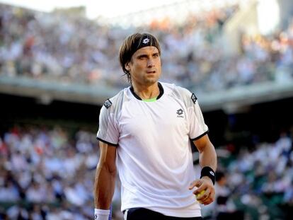 David Ferrer, durante la semifinal ante Tsonga.