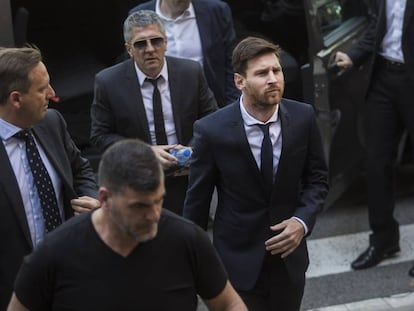 Lionel Messi entrant al jutjat.