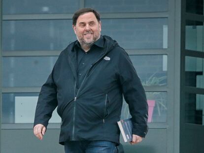 Oriol Junqueras en su primera salida de prisión el pasado 3 de marzo.