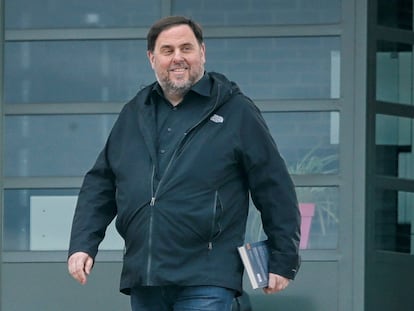Former Catalan deputy premier Oriol Junqueras leaves prison to teach at a university in March.