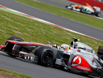 Lewis Hamilton durante el Gran Premio de Gran Bretaña