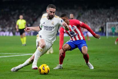 Dani Carvajal durante el encuentro de este domingo.