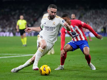 Dani Carvajal durante el encuentro de este domingo.