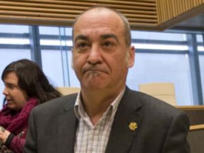 El diputado general de Gipuzkoa, Martin Garitano, ayer en las Juntas.