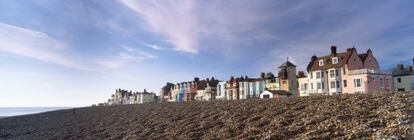 Casas en Shingle Beach, en Aldeburgh.