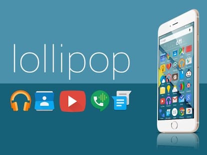 Ya es posible disfrutar del aspecto de Android 5.0 Lollipop en un iPhone 6