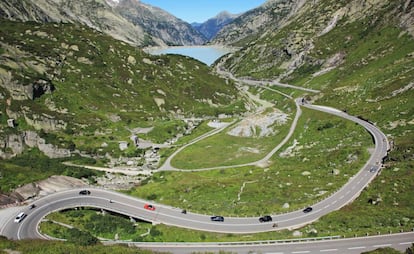 Vista del puerto de Grimsel, en Suiza.