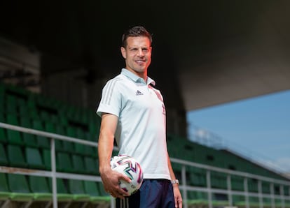 César Azpilicueta, en la Ciudad del Fútbol de Las Rozas. / Inma Flores