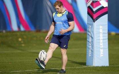 Pocock, durante un entrenamiento.