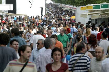 Un aspecto del la Feria del Libro de Madrid.