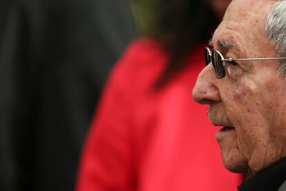 Raúl Castro ayer en Caracas.