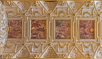'La Adoración de los Reyes Magos', fresco de la iglesia de San Agustín, de Cristóbal Vela (1588-1654).