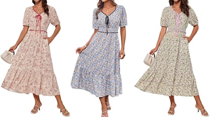 Este vestido floral para mujer aporta estilo y combina con todo.