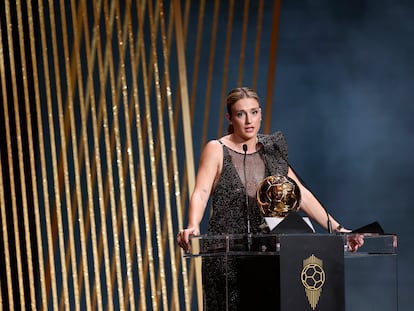 Alexia Putellas en su discurso al recibir el Balón de Oro