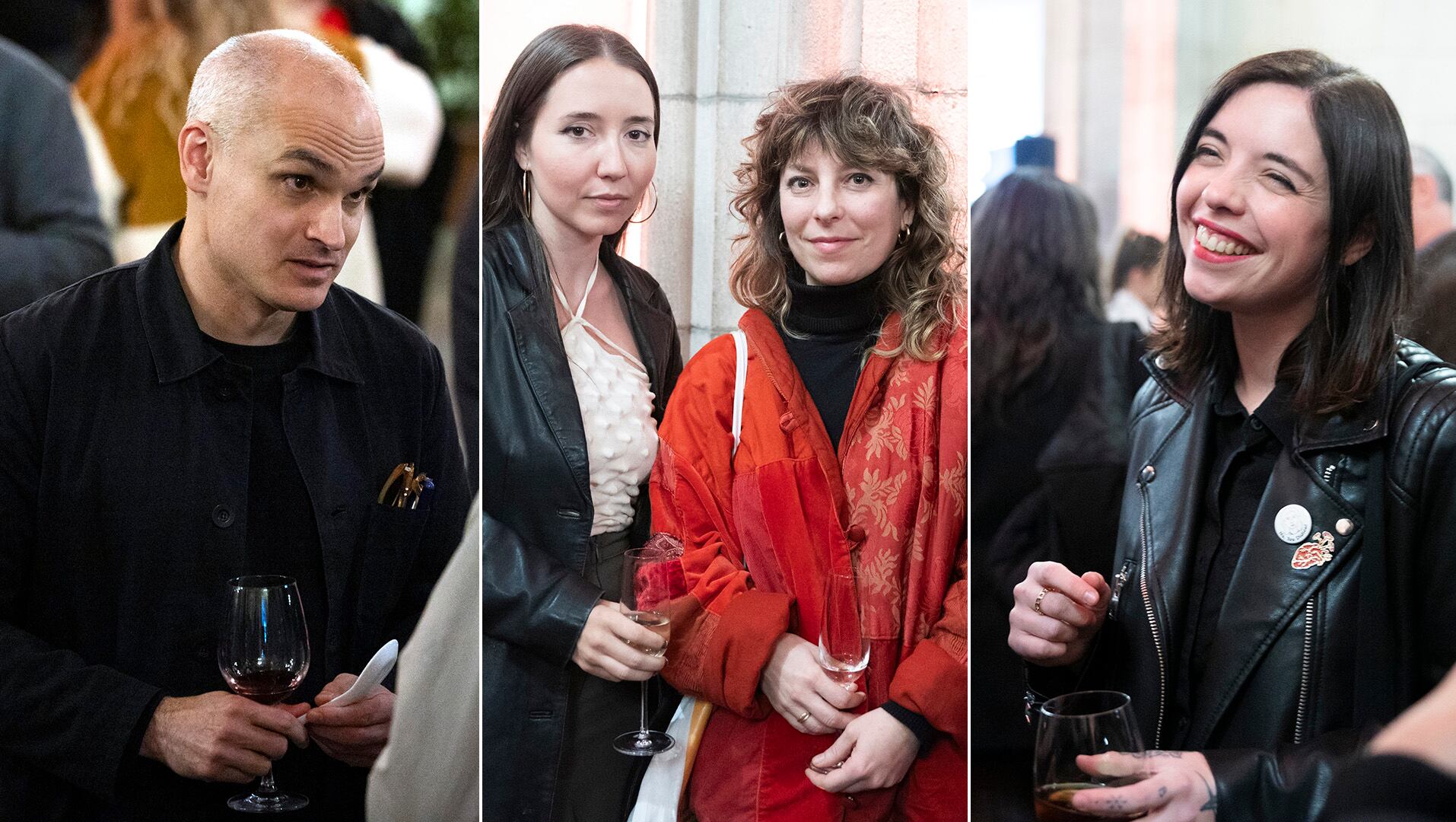 Hernán Díaz, Anna Pacheco, Alba Muñoz i Luna Miguel al còctel.