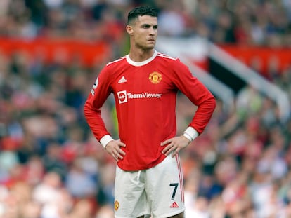 Cristiano Ronaldo, durante un partido del Manchester United contra el Norwich City de la última Premier League.