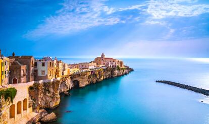 Vieste, un pueblo blanco en el promontorio más oriental del Gargano.