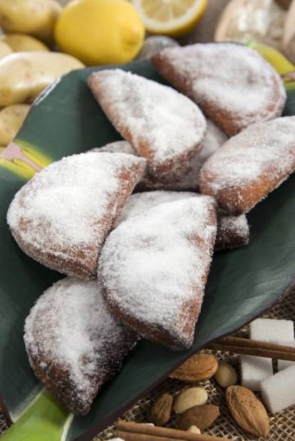 Truchas de batata, dulce navideño canario.