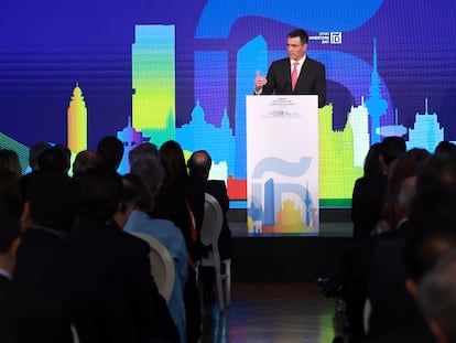 El presidente del gobierno, Pedro Sánchez, en la clausura del Spain Investors Day.