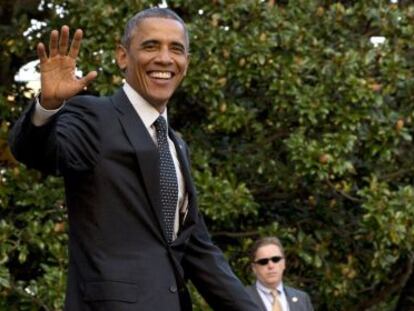 Obama nos jardins da Casa Branca no dia 1 de outubro.