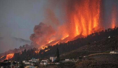 Erupción del volcán en la isla de La Palma.