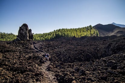 Desde este sendero se puede contemplar las escarpadas cumbres del Macizo de Teno, cuyas rocas más antiguas rondan los siete millones de años, y la dorsal de Abeque, una franja de volcanes recientes que comienzan en las faldas del Teide. Entre estas zonas, geológicamente contrapuestas, se encuentra el Valle de Santiago, donde el relieve se apacigua.