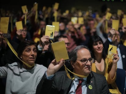 El presidente de la Generalitat, Quim Torra, en la fundación de la Crida.