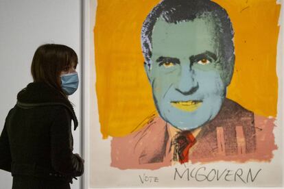 'Vote McGovern', d'Andy Warhol, 1972, una de les obres que es poden veure a l'exposició de CaixaForum.