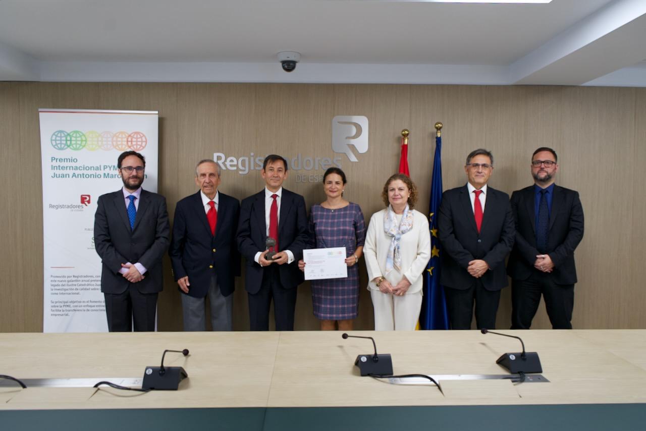 El Colegio de Registradores y AECA entregan el Premio Internacional PYME Juan Antonio Maroto Acín 2025.