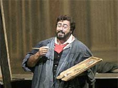 Luciano Pavarotti, el sábado pasado durante su primera función de la ópera <i>Tosca</i> en el Metropolitan de Nueva York.