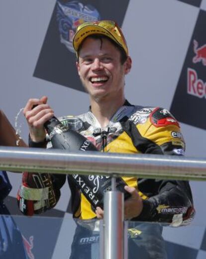 Tito Rabat celebra su victoria en el Gran Premio de Argentina.