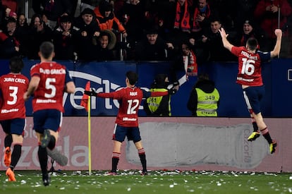 Abde celebra su gol ante el Athletic.